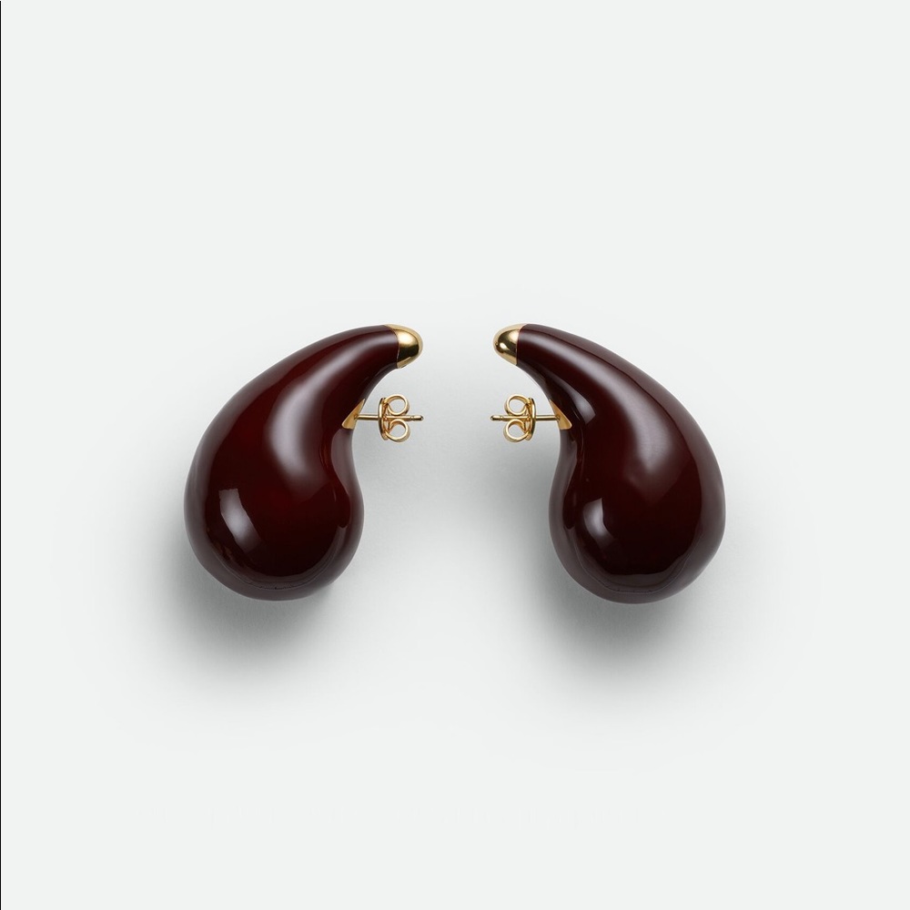 Bottega Veneta Merlot Drop Earrings